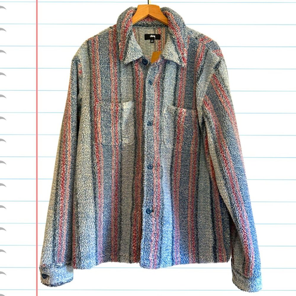 Stussy Multicolor Sherpa Button Up Large